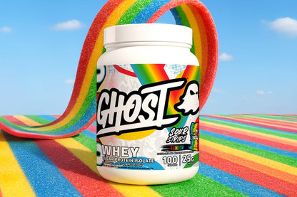 Ghost Whey Protein Rainbow Sour Strips