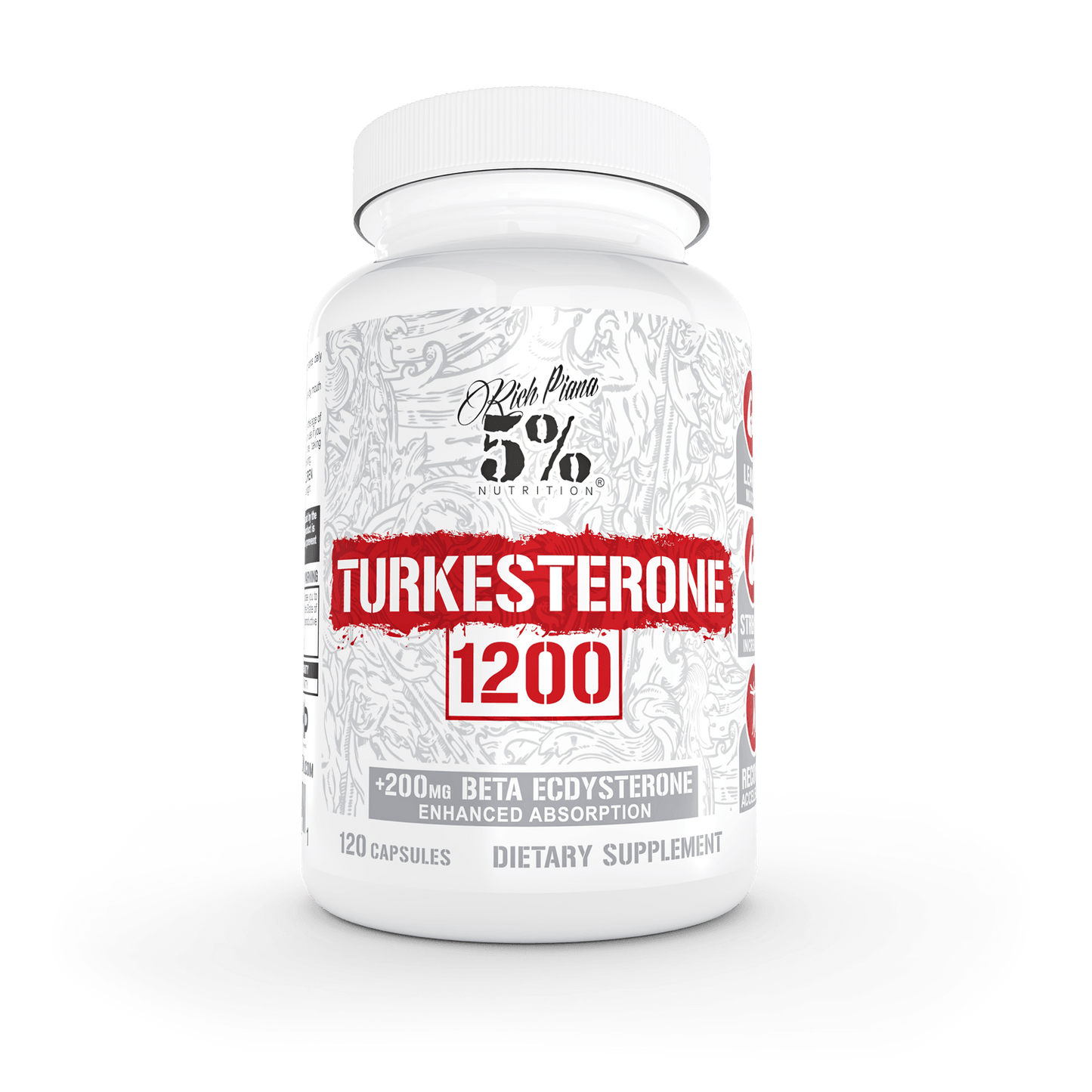 Rich Piana 5% Turkesterone 1200 (120 Caps)