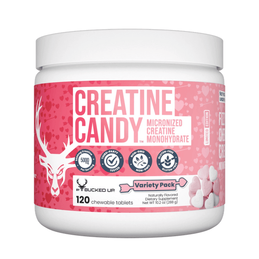 Bucked Up Creatine Candy Hearts - Muscle Building Valentine's Supplement