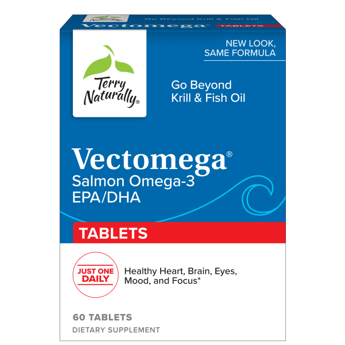 Vectomega 60ct Salmon Omega-3 EPA/DHA Tablets