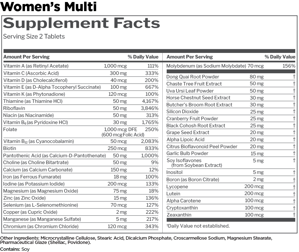 Rule 1 Women's Multi (60 Tabs)