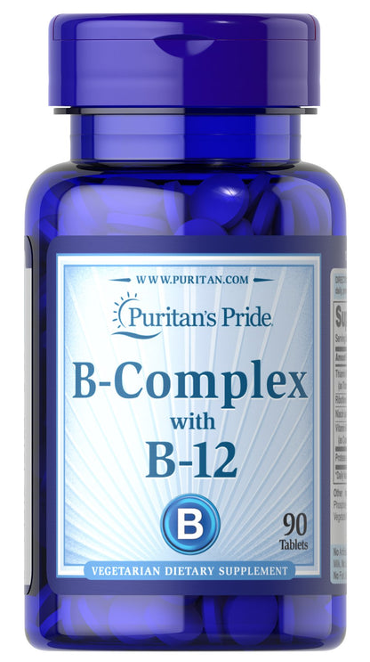 Puritan's Pride B-Complex with B-12 (90 Tabs)