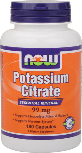 NOW Potassium Citrate 99mg (180caps)
