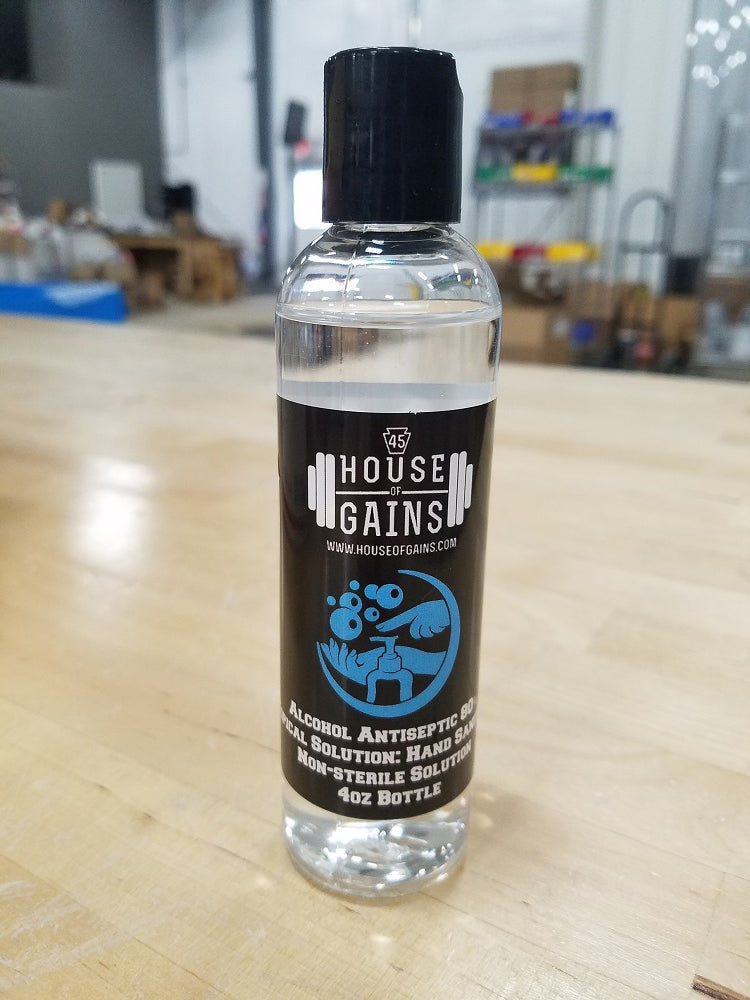 House of Gains Hand Sanitizer 4oz