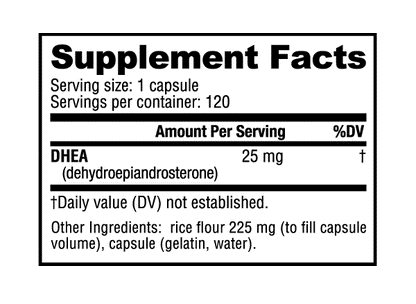 NutraBio DHEA (25 mg)