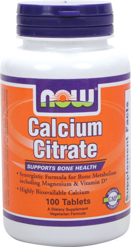 NOW Calcium Citrate (100tabs)