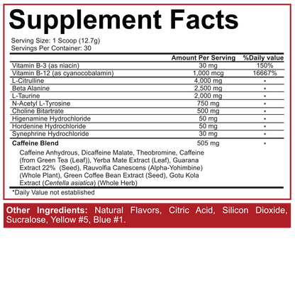 5150 Supplement Facts
