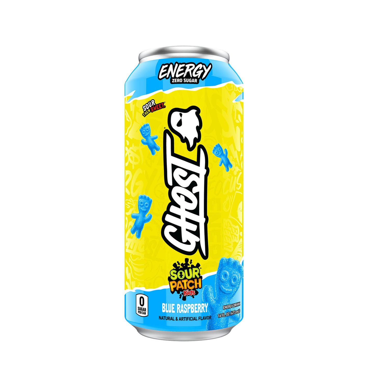 Ghost Energy Sour Patch Kids Blue Raspberry can