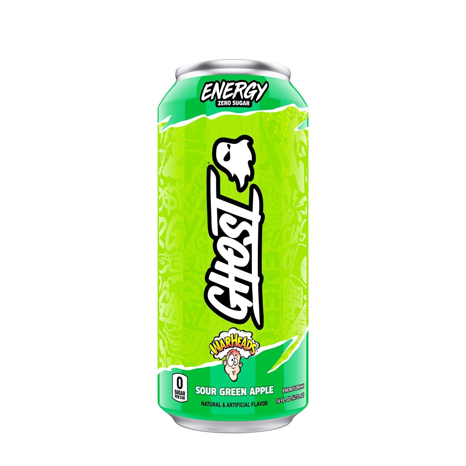 Ghost Energy Warheads Sour Green Apple front