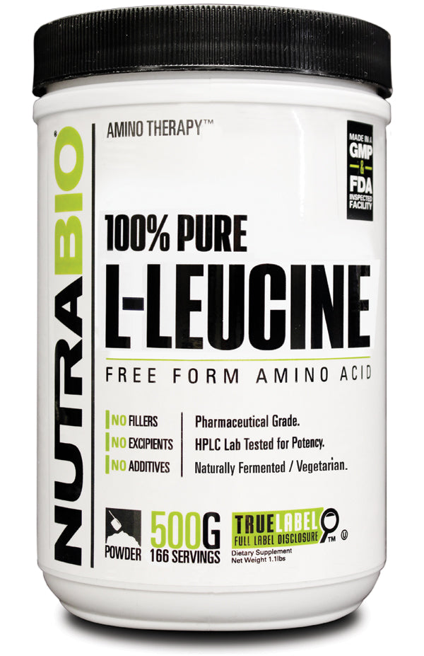 NutraBio 100% Pure L-Leucine 500g