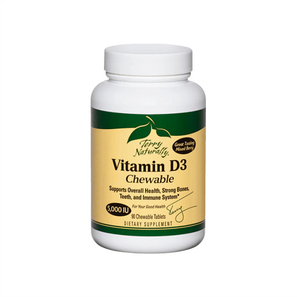 Terry Naturally Vitamin D3 5000IU (90 chewables)