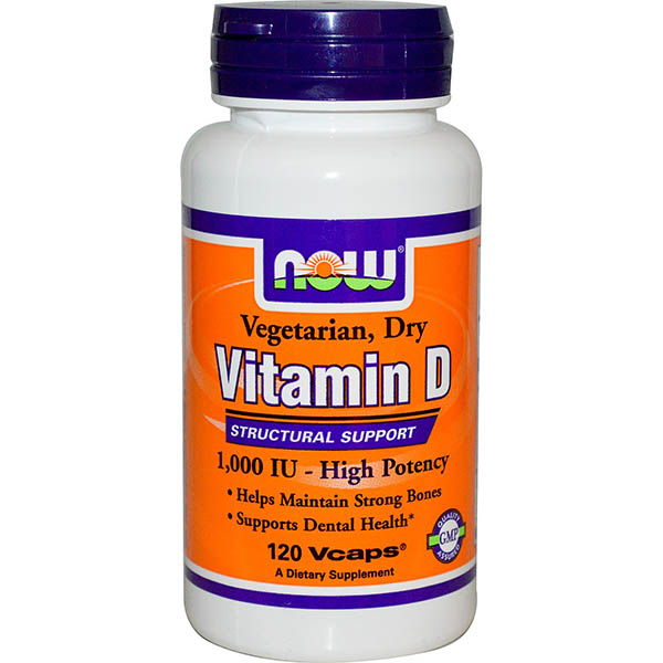NOW Vitamin D 1,000IU 120vcaps (EXPIRES 2/17)