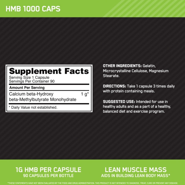 Optimum Nutrition HMB 1000 (90 Caps)