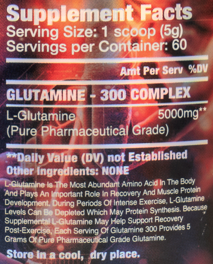 Dynamic Glutamine Suppfacts