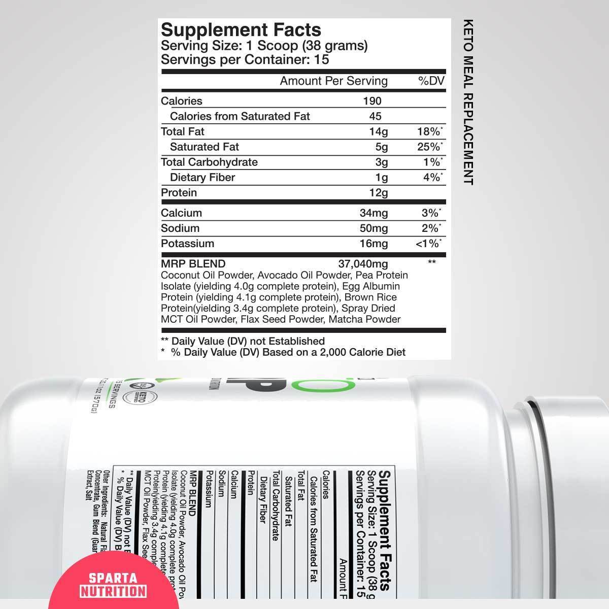 Keto MRP Supplement Facts
