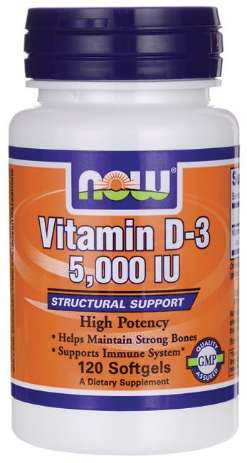 NOW Vitamin D-3 5,000 IU (120softgels)