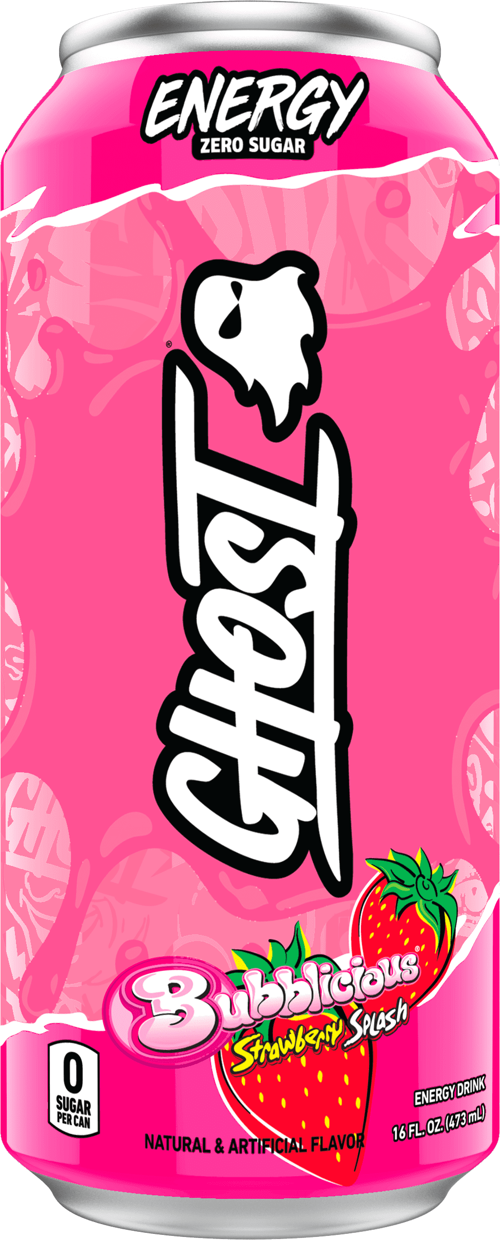 Ghost Energy Bubblicious Strawberry Splash can render