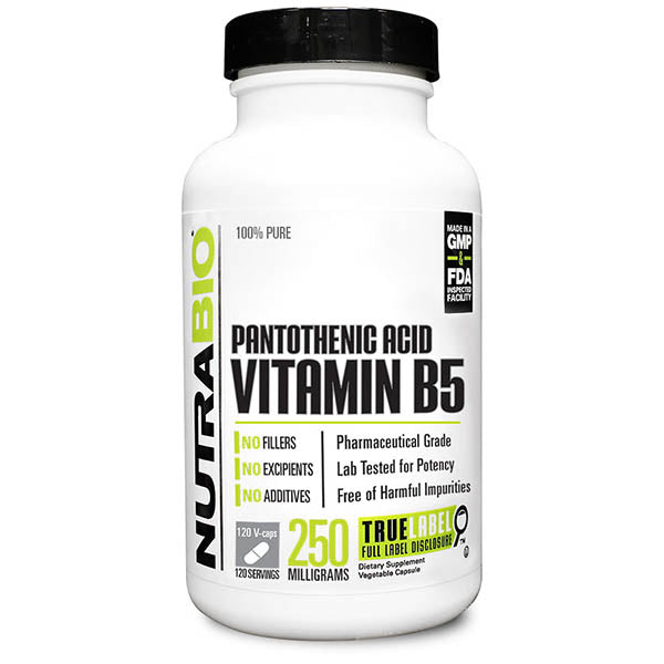 NutraBio Pantothenic Acid Vitamin B5