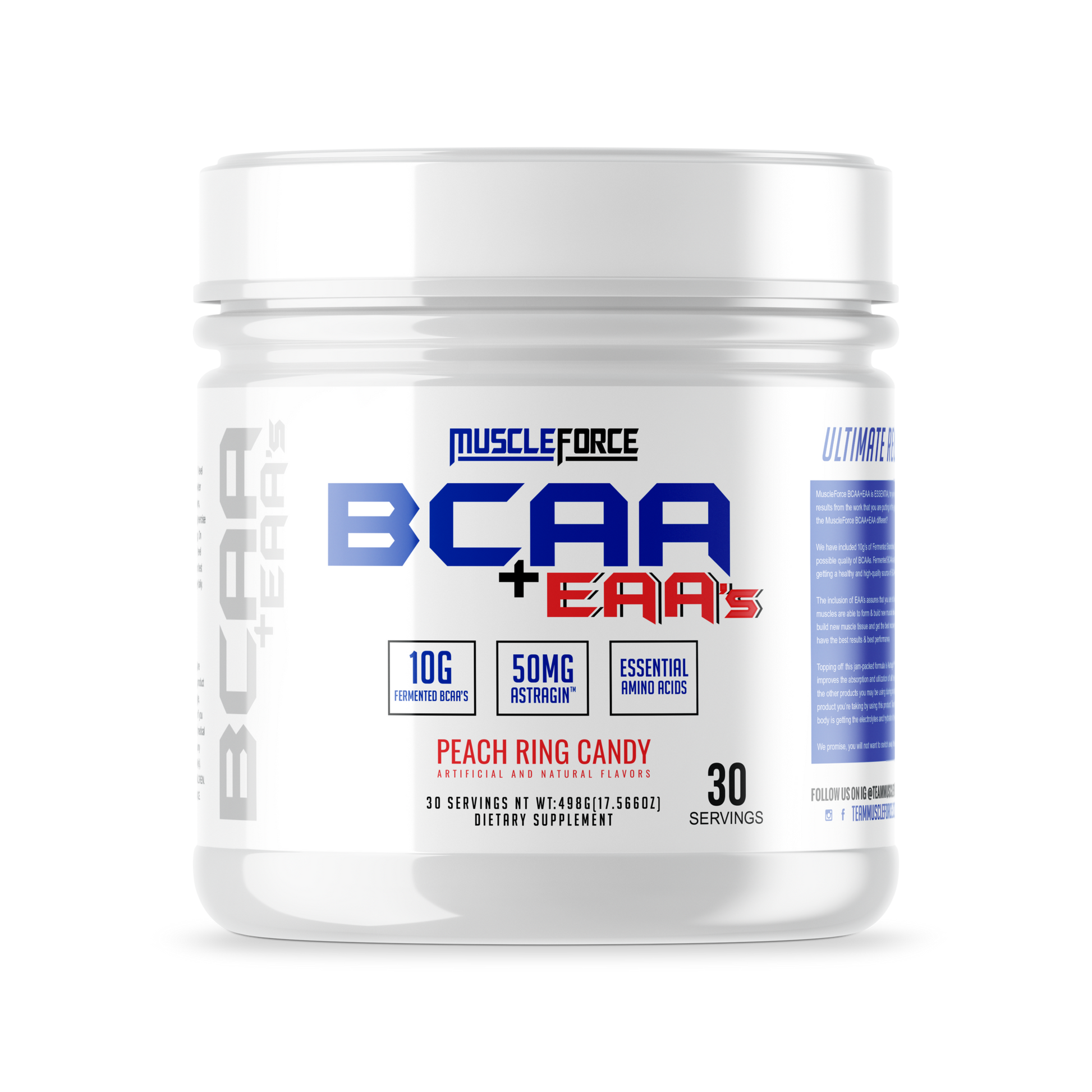 MuscleForce Bcaa+Eaa's Peach Ring Candy
