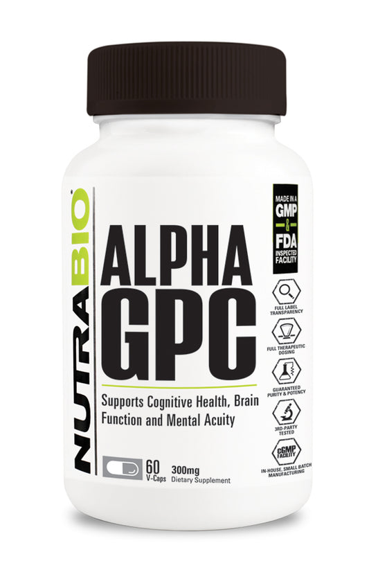 NutraBio Alpha GPC Bottle Front