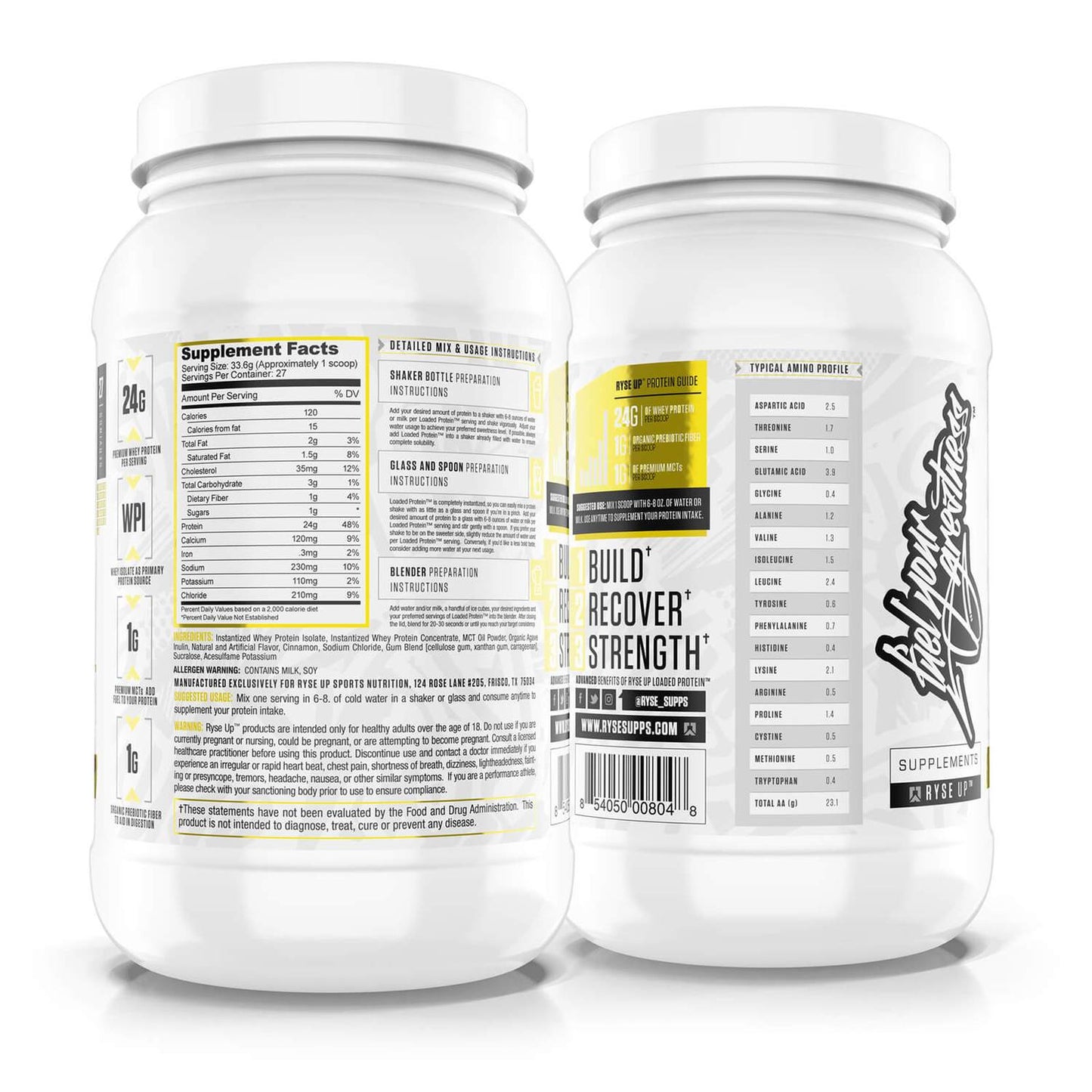 RYSE Loaded Protein Powder, 20 serve, 25g protein Ingredients - CVS Pharmacy